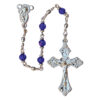 4mm Blue Crystal Rosary