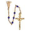 4mm Blue Crystal Rosary