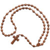 12mm Teardrop Light Jujube Wood Rosary - Image 3