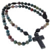 8mm Multicolor Onyx/Jujube Wood Rosary - Image 3