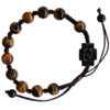 8mm Adjustable Tiger Eye & Jujube Wood Rosary Bracelet - Image 3