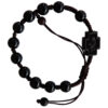 8mm Adjustable Black Onyx & Jujube Wood Rosary Bracelet - Image 3
