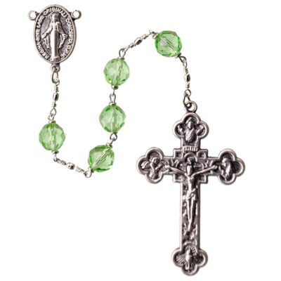 8mm Mint Crystal Rosary