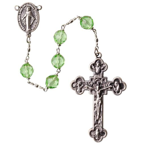 8mm Mint Crystal Rosary