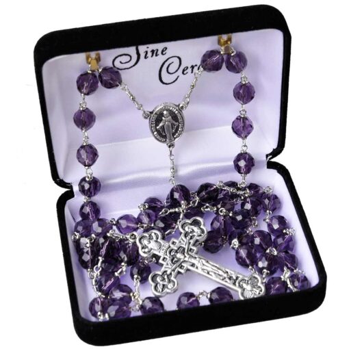 8mm Indigo Crystal Rosary - Image 2