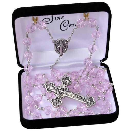 8mm Rose Crystal Rosary - Image 2