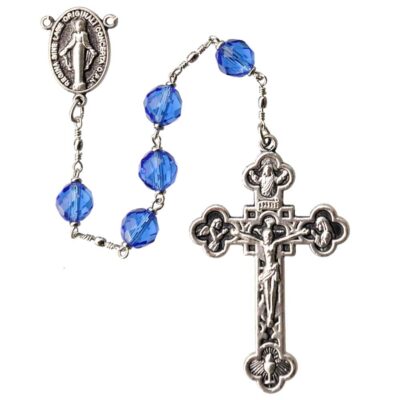 8mm Azure Crystal Rosary